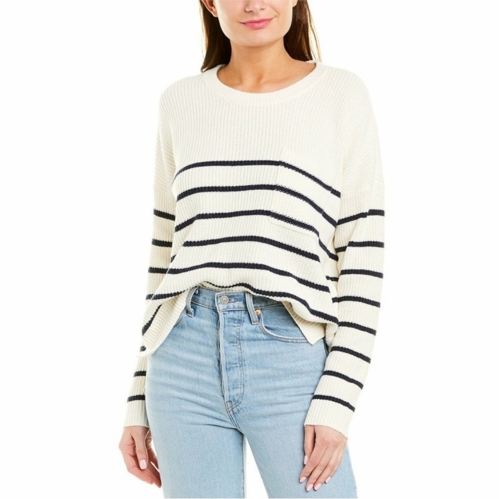 Madewell Thompson Pocket Striped Pullover Sweater
Womens size XXL Nautical beach